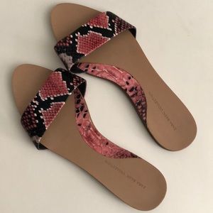 LAST CHANCE‼️ Zara Snake Print Slide Sandals